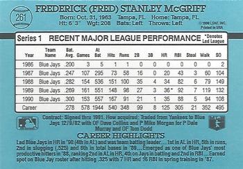 Fred McGriff  baseball card collectible - Main Image 2