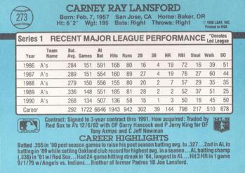 Carney Lansford  baseball card collectible - Main Image 2