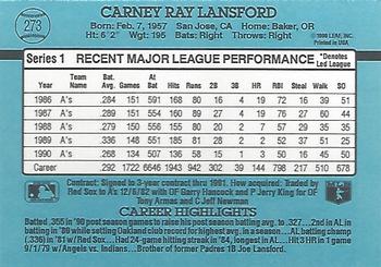 Carney Lansford  baseball card collectible - Main Image 2