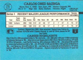Carlos Baerga  baseball card collectible - Main Image 2