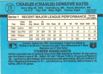 Charlie Hayes  baseball card collectible - Main Image 2