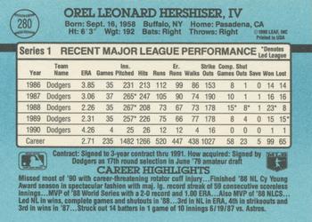 Orel Hershiser  baseball card collectible - Main Image 2