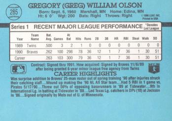 Greg Olson  baseball card collectible - Main Image 2