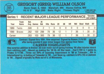 Greg Olson  baseball card collectible - Main Image 2