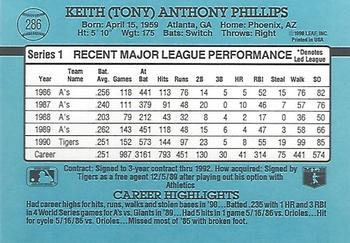 Tony Phillips  baseball card collectible - Main Image 2