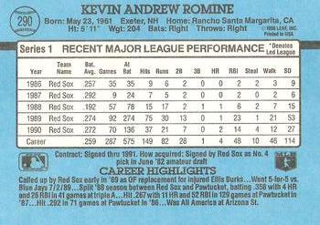 Kevin Romine  baseball card collectible - Main Image 2