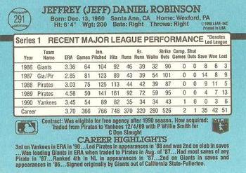 Jeff Robinson  baseball card collectible - Main Image 2