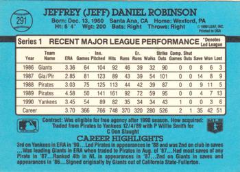 Jeff Robinson  baseball card collectible - Main Image 2