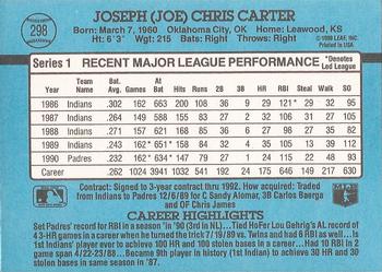 Joe Carter  baseball card collectible - Main Image 2