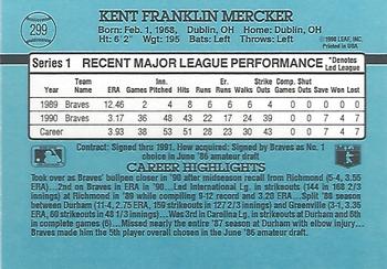 Kent Mercker  baseball card collectible - Main Image 2