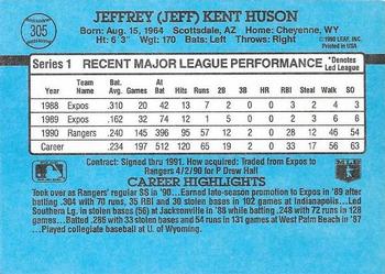 Jeff Huson  baseball card collectible - Main Image 2
