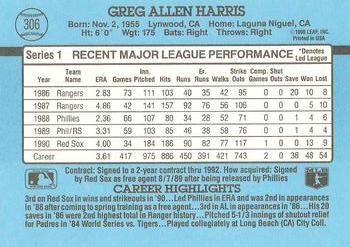 Greg Harris  baseball card collectible - Main Image 2