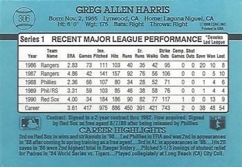 Greg Harris  baseball card collectible - Main Image 2