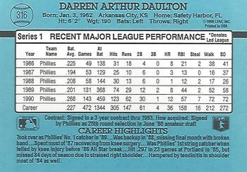 Darren Daulton  baseball card collectible - Main Image 2