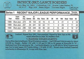 Pat Borders  baseball card collectible - Main Image 2
