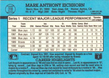 Mark Eichhorn  baseball card collectible - Main Image 2