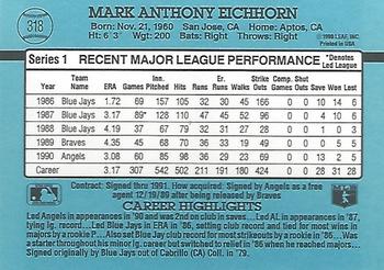 Mark Eichhorn  baseball card collectible - Main Image 2