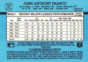 John Franco  baseball card collectible - Main Image 2
