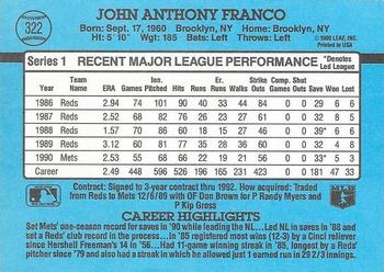 John Franco  baseball card collectible - Main Image 2