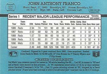 John Franco  baseball card collectible - Main Image 2