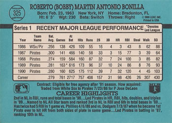 Bobby Bonilla  baseball card collectible - Main Image 2
