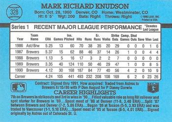 Mark Knudson  baseball card collectible - Main Image 2