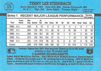 Terry Steinbach  baseball card collectible - Main Image 2