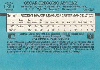 Oscar Azocar  baseball card collectible - Main Image 2