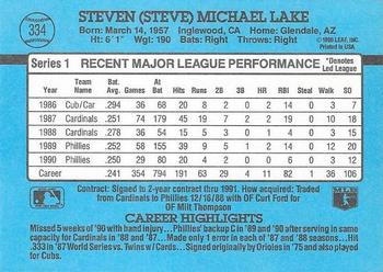 Steve Lake  baseball card collectible - Main Image 2