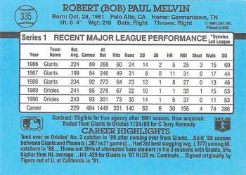 Bob Melvin  baseball card collectible - Main Image 2