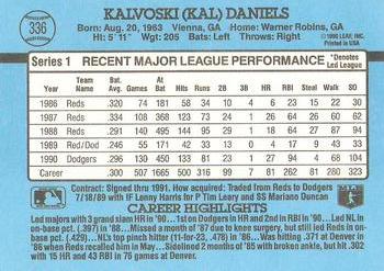 Kal Daniels  baseball card collectible - Main Image 2
