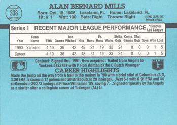Alan Mills  baseball card collectible - Main Image 2