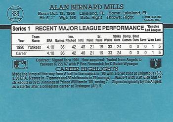 Alan Mills  baseball card collectible - Main Image 2