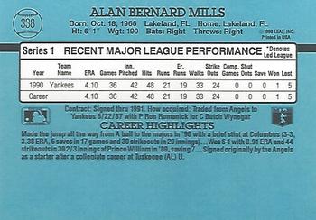 Alan Mills  baseball card collectible - Main Image 2