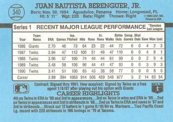 Juan Berenguer  baseball card collectible - Main Image 2