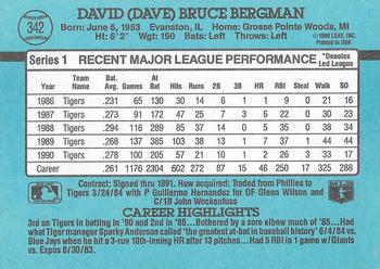 Dave Bergman  baseball card collectible - Main Image 2