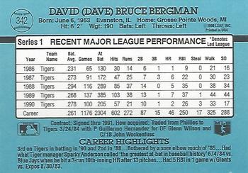 Dave Bergman  baseball card collectible - Main Image 2