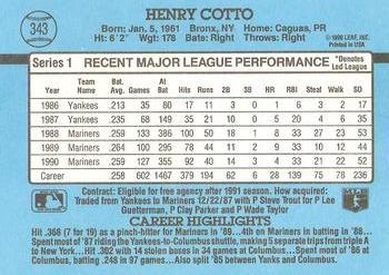 Henry Cotto  baseball card collectible - Main Image 2