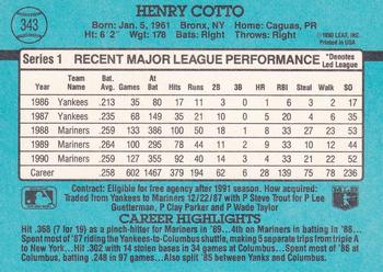 Henry Cotto  baseball card collectible - Main Image 2