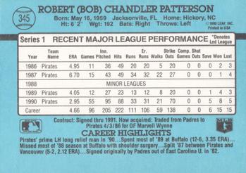 Bob Patterson  baseball card collectible - Main Image 2