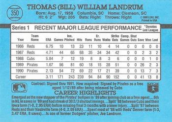 Bill Landrum  baseball card collectible - Main Image 2