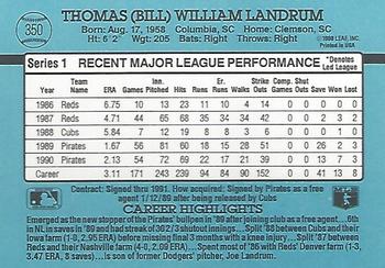 Bill Landrum  baseball card collectible - Main Image 2