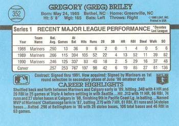 Greg Briley  baseball card collectible - Main Image 2