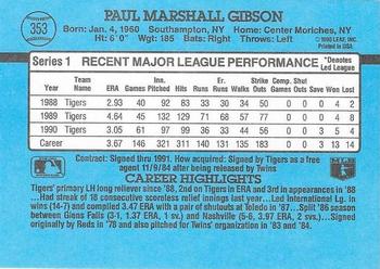 Paul Gibson  baseball card collectible - Main Image 2