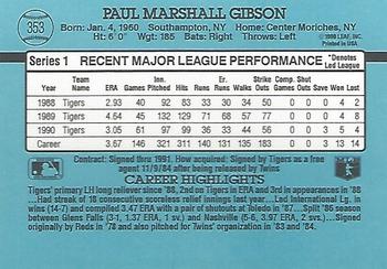 Paul Gibson  baseball card collectible - Main Image 2