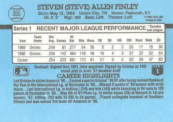 Steve Finley  baseball card collectible - Main Image 2