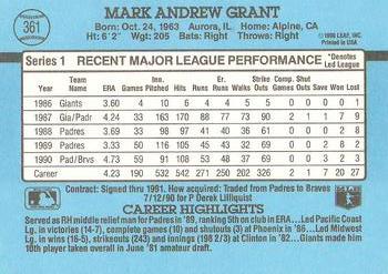 Mark Grant  baseball card collectible - Main Image 2