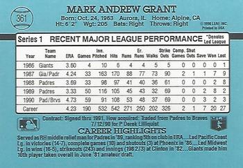 Mark Grant  baseball card collectible - Main Image 2