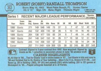 Robby Thompson  baseball card collectible - Main Image 2