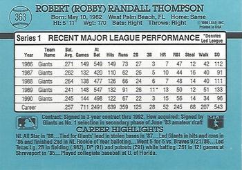 Robby Thompson  baseball card collectible - Main Image 2